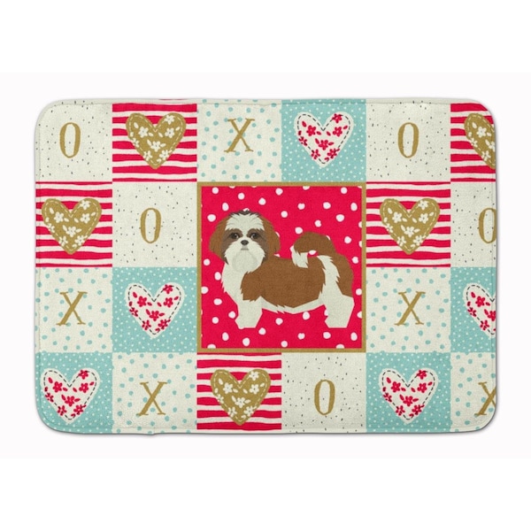 Carolines Treasures 19 x 27 in. Shih Tzu Love Machine Washable Memory Foam Mat CK5953RUG - main